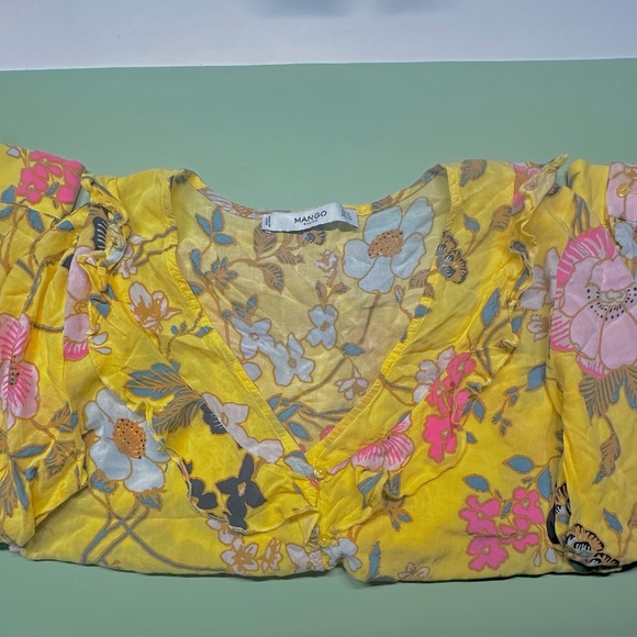 Mango Yellow Ruffled Blouse - Picture 6 of 7